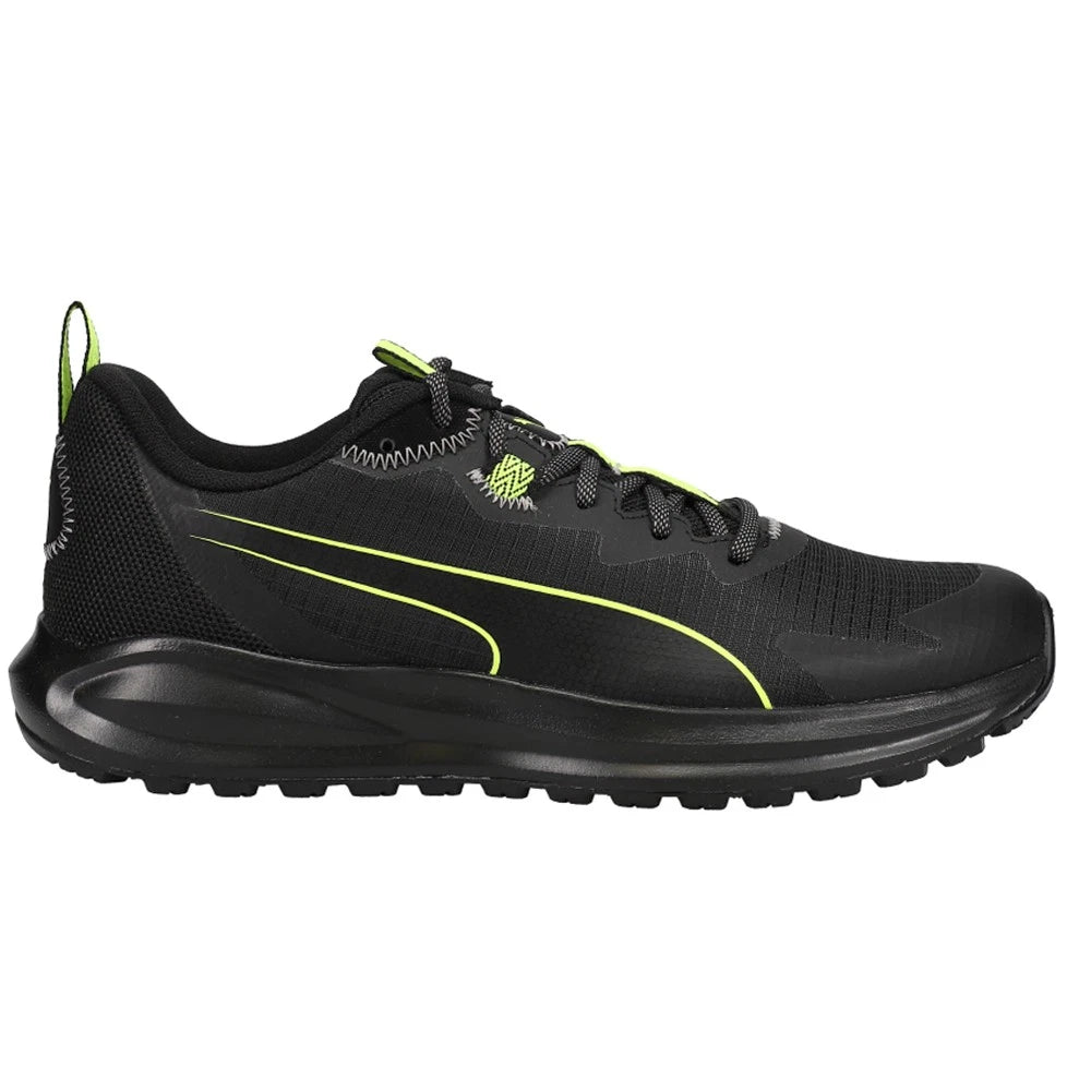 PUMA Twitch Runner Trail Black Lime Squeeze