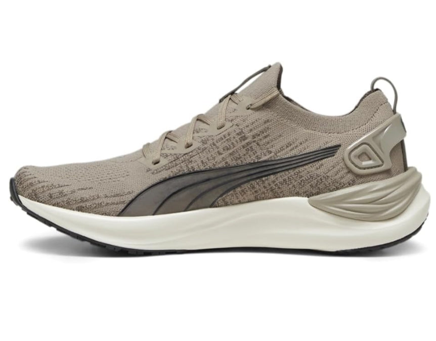 PUMA Mens Electrify Nitro 3 Knit Running Sneakers- Brown
