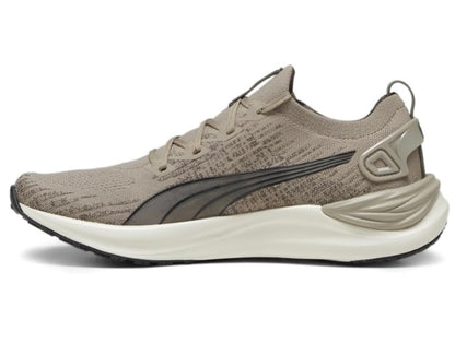PUMA Mens Electrify Nitro 3 Knit Running Sneakers- Brown